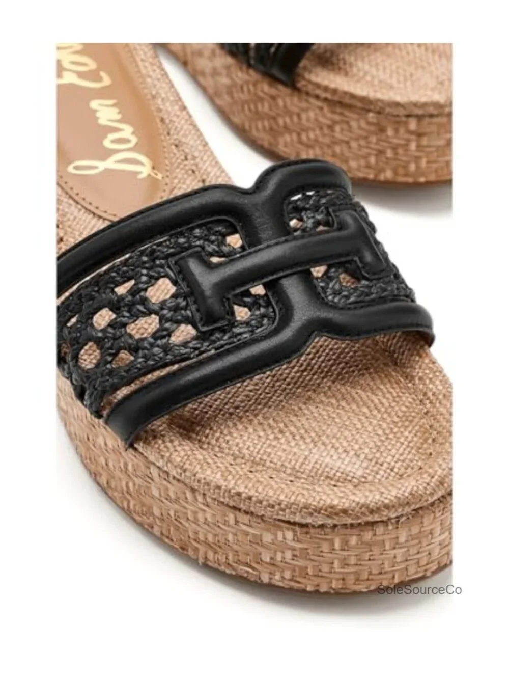 Espadrille Platform Sandal Square Toe Slip-On Wedge Heel